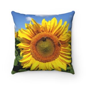 Ask Lioness™ Spun Polyester Square Sunflower Pillow