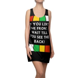 Ask Lioness™ 'If you like the front, wait till you see the back!' Women's Cut & Sew Racerback Dress