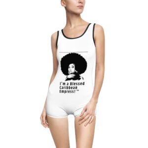 Ask Lioness™ I'm A Blessed Caribbean Empress Women's Vintage Swimsuit