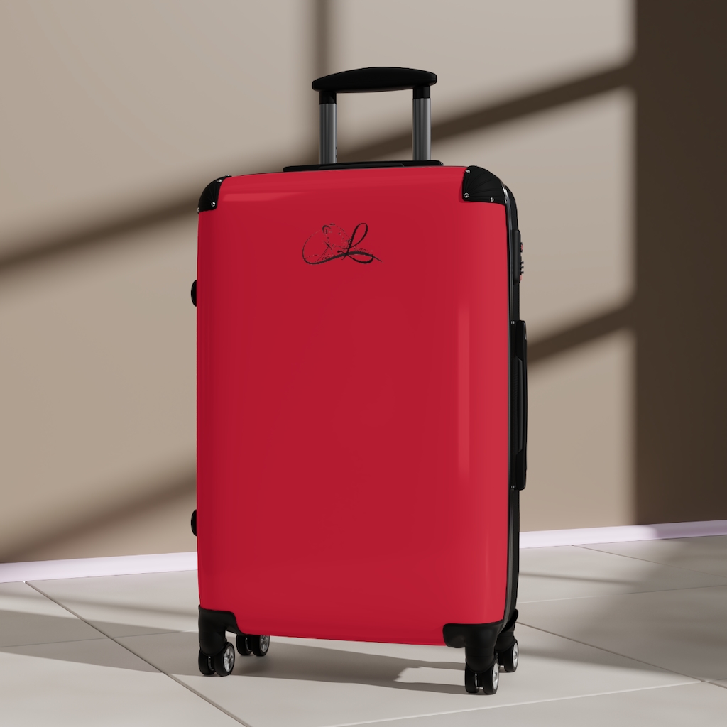 Ask Lioness™ Dark Red Suitcases - Image 14