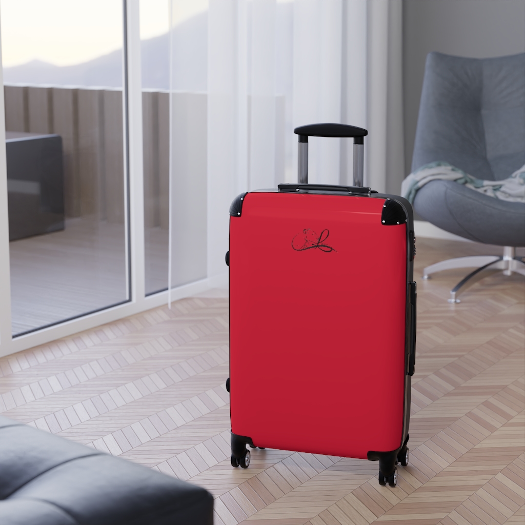 Ask Lioness™ Dark Red Suitcases - Image 15