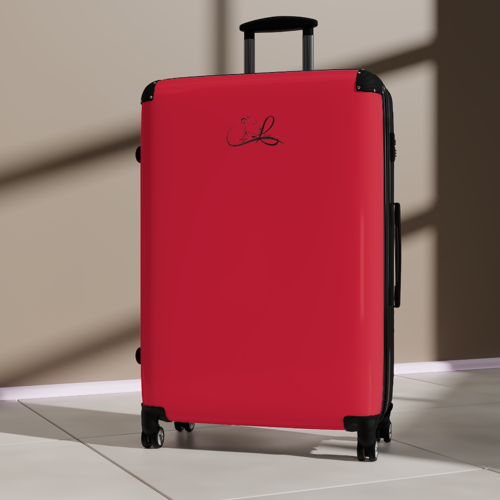 Ask Lioness™ Dark Red Suitcases - Image 4