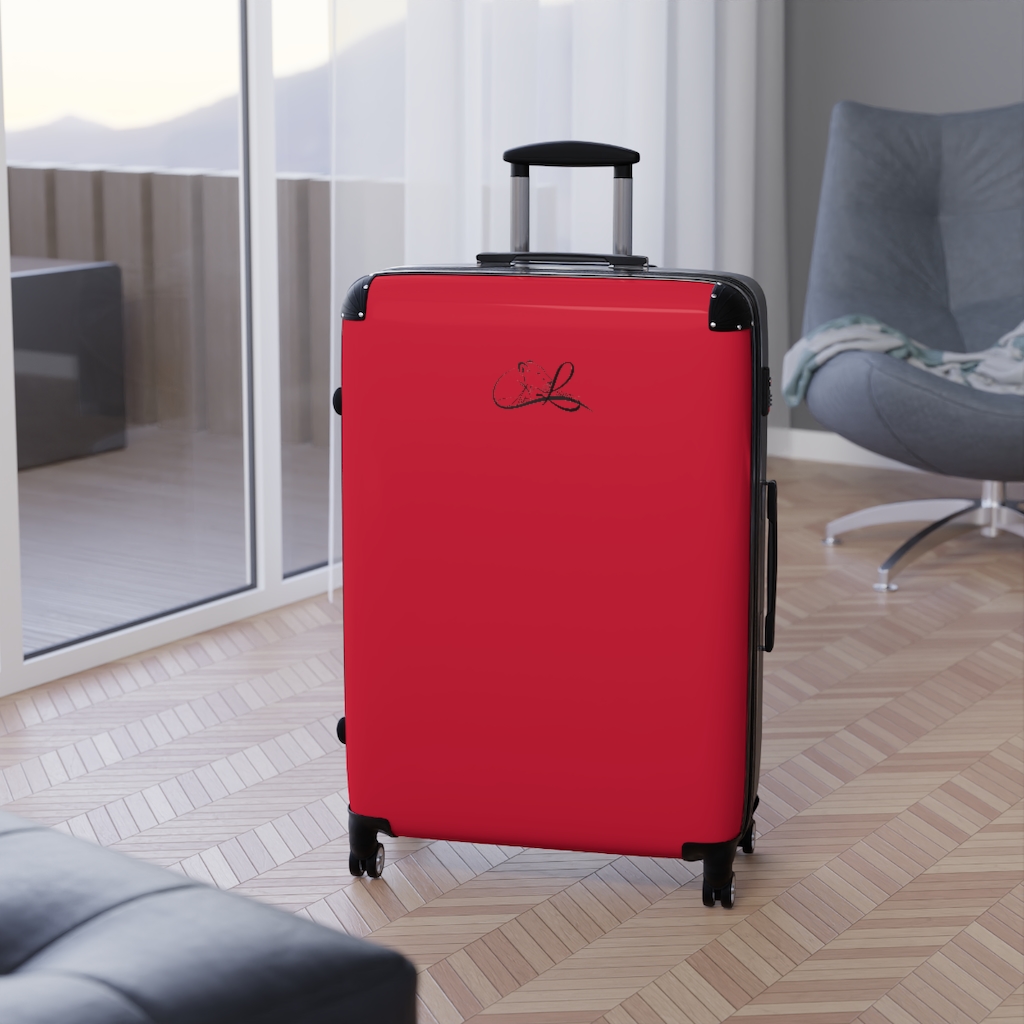 Ask Lioness™ Dark Red Suitcases - Image 5