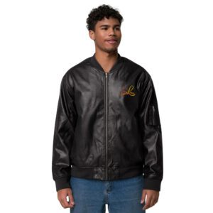 Ask Lioness™ Leather Bomber Jacket