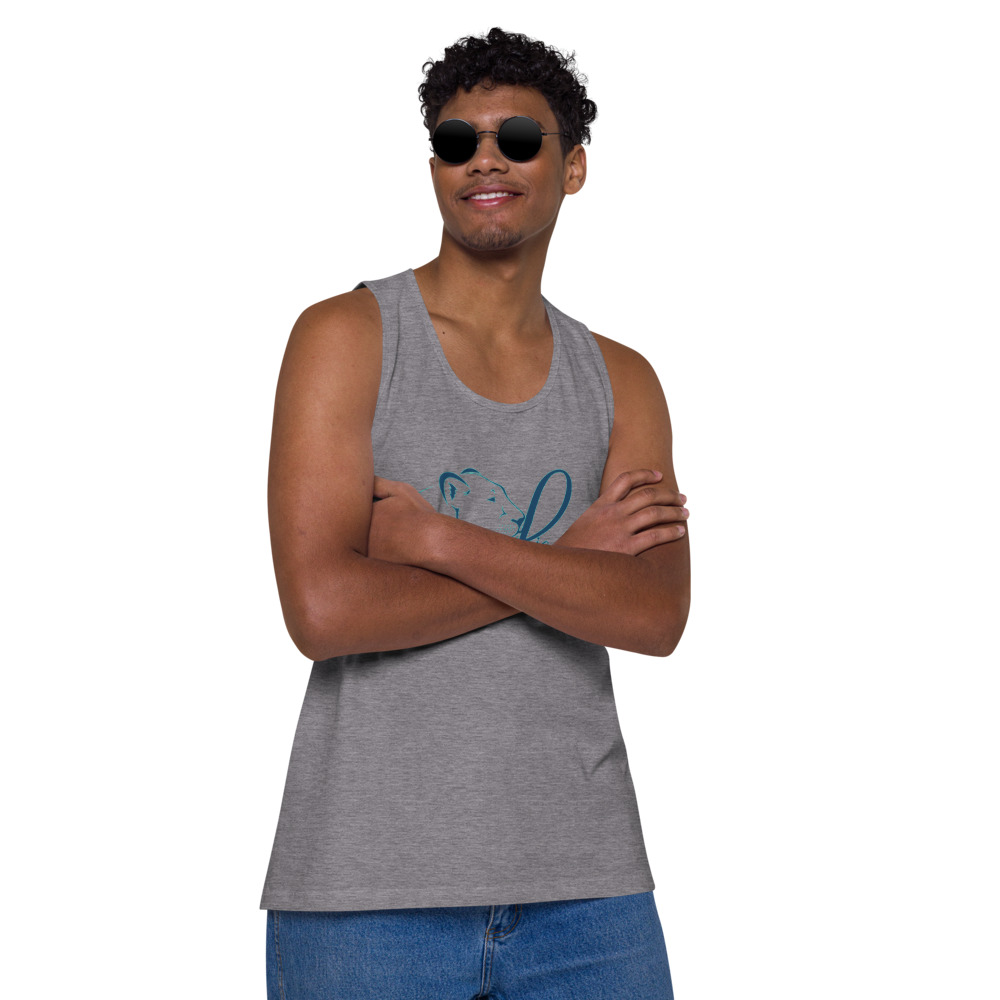 Ask Lioness™ Men’s premium tank top - Image 12