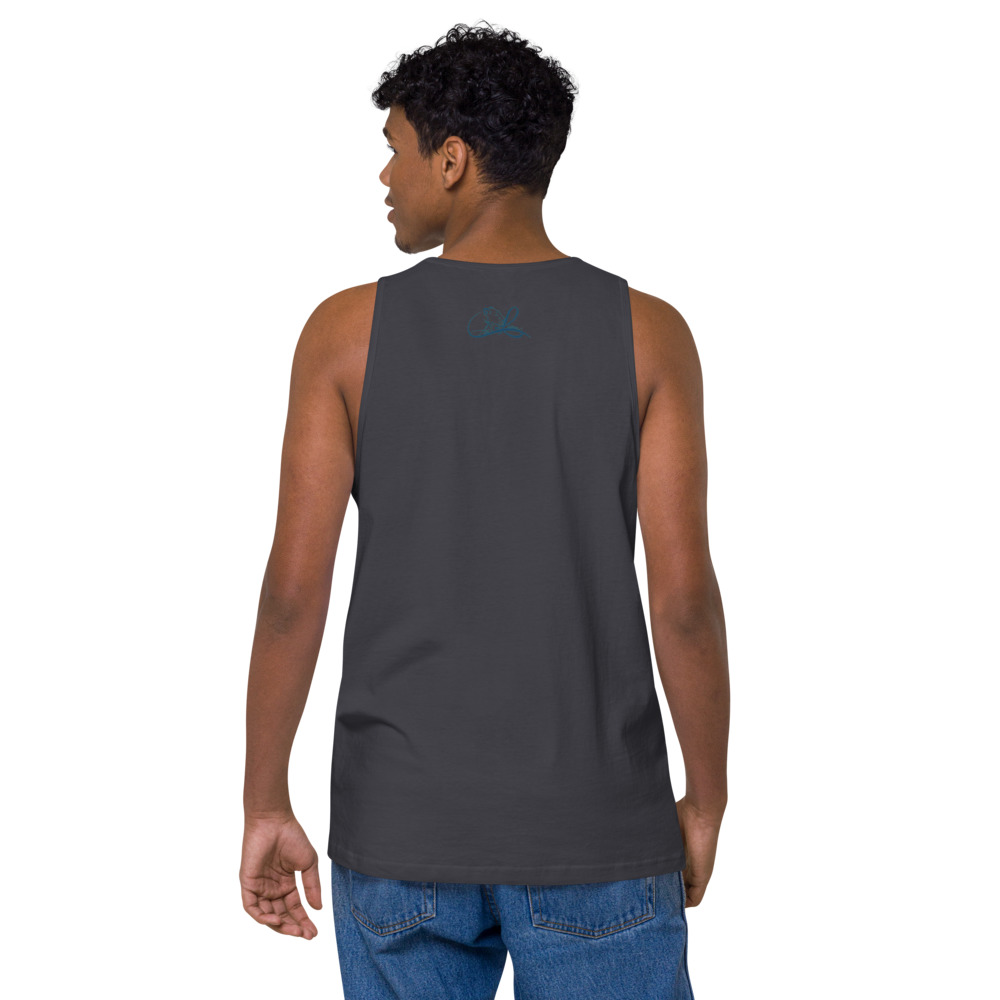 Ask Lioness™ Men’s premium tank top - Image 10