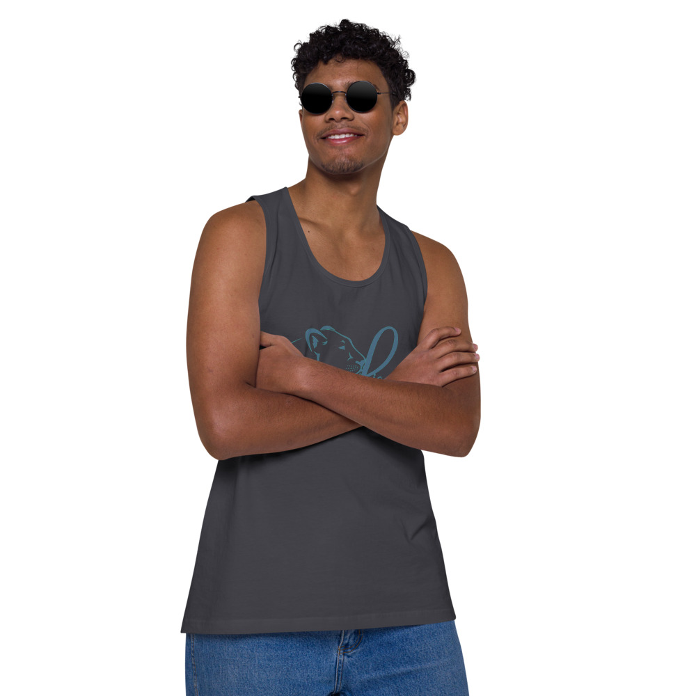 Ask Lioness™ Men’s premium tank top - Image 8