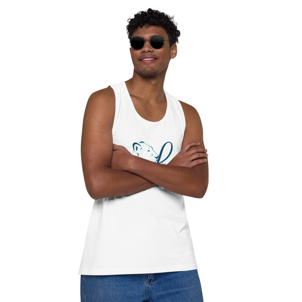 Ask Lioness™ Men’s premium tank top - Image 15